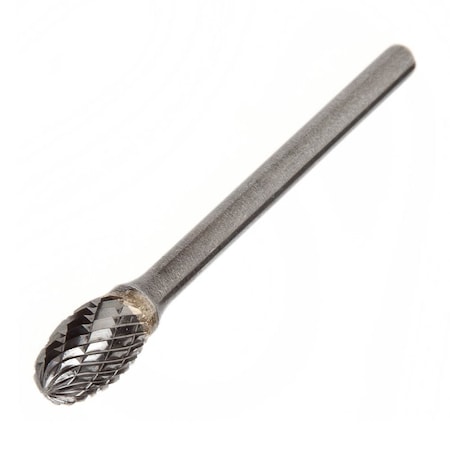 Forney Tungsten Carbide Burr, 1/4 in Oval Shaped SE-51 60139